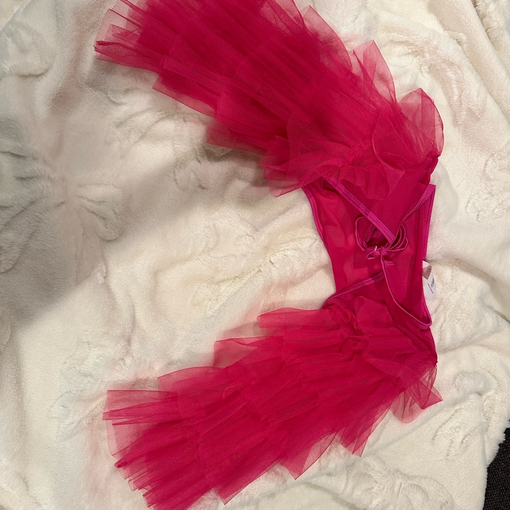 Vibrant Pink Tulle Dance Costume